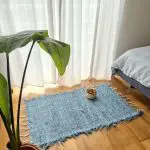 Small Steel Blue Rug - 50x100cm - Soft Rug