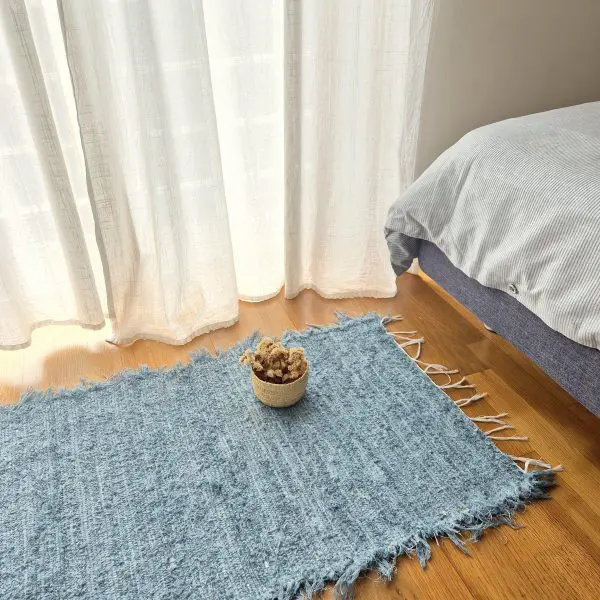 Small Steel Blue Rug - 50x100cm - Soft Rug
