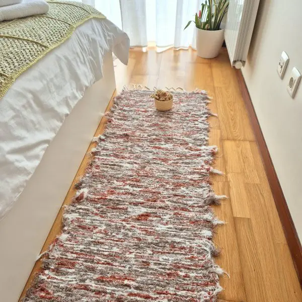 Runner Rug Taupe Terracotta White - 50x200cm - Soft Rug