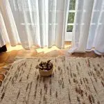 Small Cream and Pink Green Taupe Rug - 50x100cm - Soft Rug