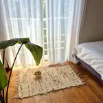 Small Cream and Pink Green Taupe Rug - 50x100cm - Soft Rug