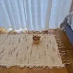 Small Cream and Pink Rug - 50x100cm - Soft Rug