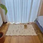 Small Cream and Pink Rug - 50x100cm - Soft Rug
