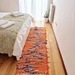Runner Rug Orange Blue White - 50x200cm - Soft Rug