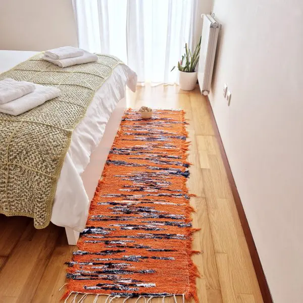 Runner Rug Orange Blue White - 50x200cm - Soft Rug