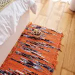 Runner Rug Orange Blue White - 50x200cm - Soft Rug