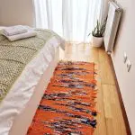 Runner Rug Orange Blue White - 50x200cm - Soft Rug