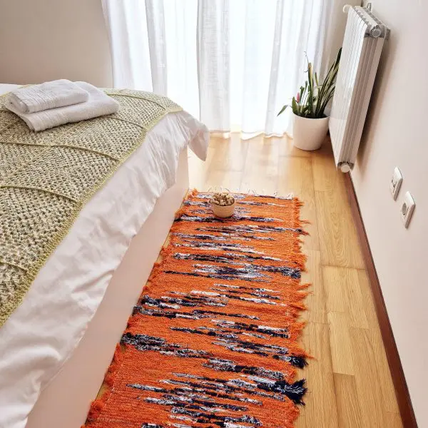 Runner Rug Orange Blue White - 50x200cm - Soft Rug