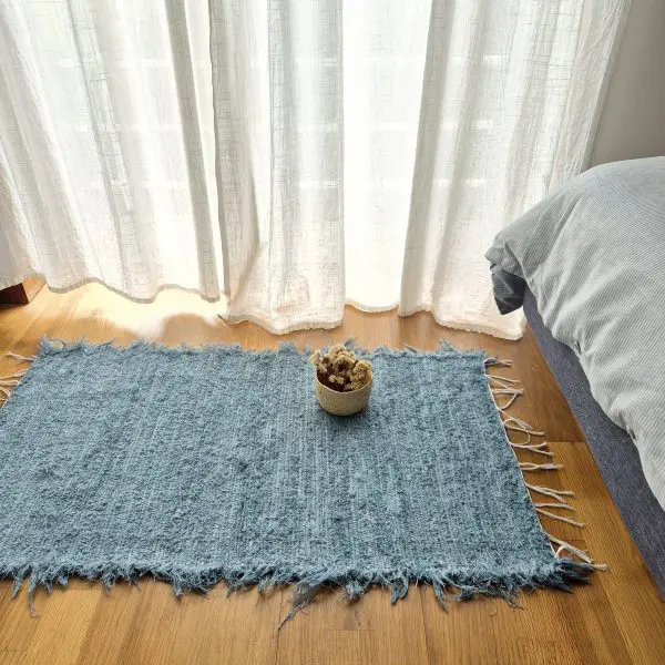 Small Steel Blue Rug - 50x100cm - Soft Rug