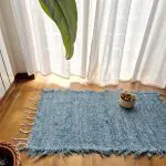 Small Steel Blue Rug - 50x100cm - Soft Rug