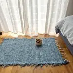 Small Steel Blue Rug - 50x100cm - Soft Rug