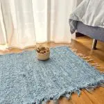 Small Steel Blue Rug - 50x100cm - Soft Rug