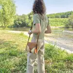 Straw Crossbody Bag With Leather Handle