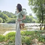 Straw Crossbody Bag With Leather Handle