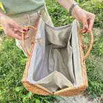 Wicker Hand Bag - Suitcase Style