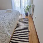 Rug Runner Striped Black Cream - 50x200cm - Soft Rug