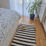 Rug Runner Striped Black Cream - 50x200cm - Soft Rug