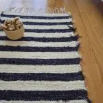 Rug Runner Striped Black Cream - 50x200cm - Soft Rug