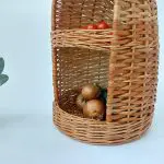 Wicker for Onion and Garlic Storage - 2 Tier Basket