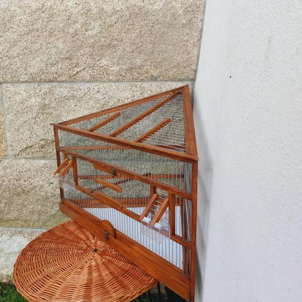 Corner Wooden Bird Cage