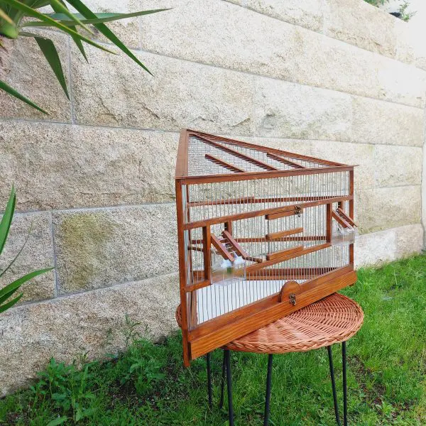 Corner Wooden Bird Cage