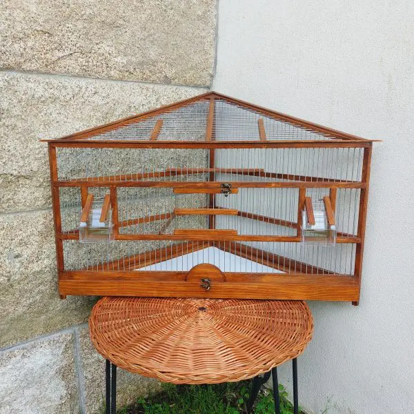 Corner Wooden Bird Cage