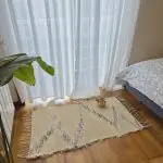 Small Cream Rug With Zigzag Pattern - 50x100cm - Soft Rug