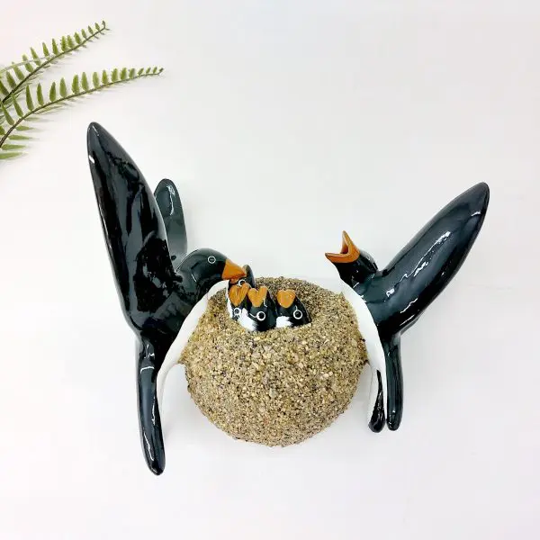 Glazed Swallows with Nest and Offspring