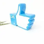 Handcrafted Ceramic Like Symbol - White and Blue Like