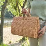 Wicker Hand Bag - Suitcase Style