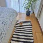 Rug Runner Striped Black Cream - 50x200cm - Soft Rug