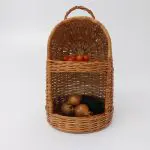Wicker for Onion and Garlic Storage - 2 Tier Basket