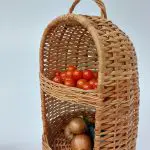 Wicker for Onion and Garlic Storage - 2 Tier Basket