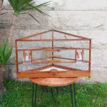 Corner Wooden Bird Cage