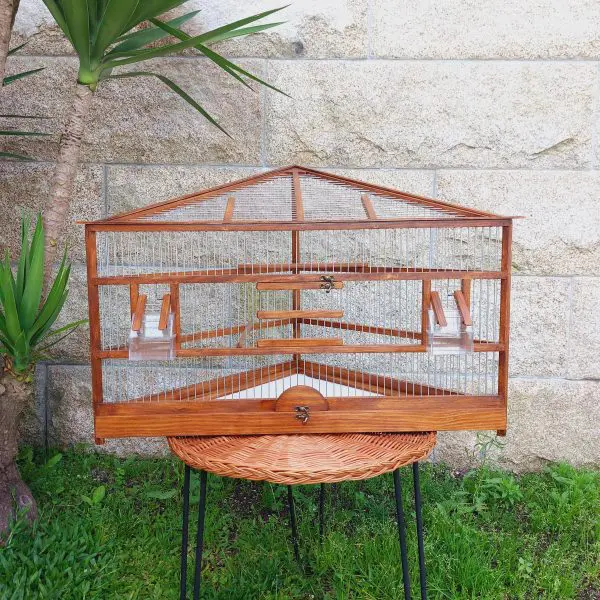 Corner Wooden Bird Cage