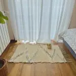 Small Cream Rug With Zigzag Pattern - 50x100cm - Soft Rug