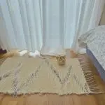 Small Cream Rug With Zigzag Pattern - 50x100cm - Soft Rug