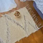 Small Cream Rug With Zigzag Pattern - 50x100cm - Soft Rug