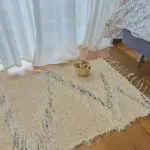 Small Cream Rug With Zigzag Pattern - 50x100cm - Soft Rug
