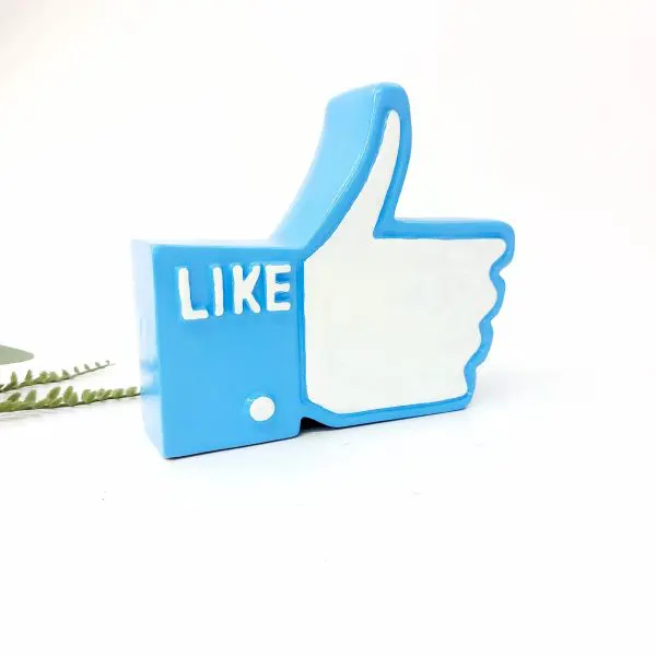 Handcrafted Ceramic Like Symbol - White and Blue Like