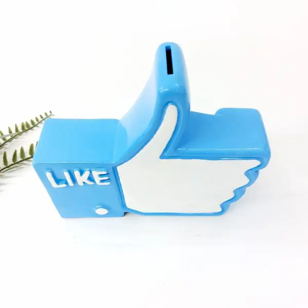 Handcrafted Ceramic Like Symbol - White and Blue Like
