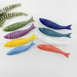 Curved Ceramic Glazed Sardines - Irregularly Shaped Sardines
