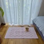 Small Light Pink Rug - 50x100cm - Knotted Rug