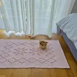 Small Light Pink Rug - 50x100cm - Knotted Rug