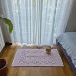 Small Light Pink Rug - 50x100cm - Knotted Rug