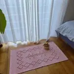 Small Rose Pink Rug - 50x100cm - Knotted Rug