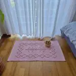 Small Rose Pink Rug - 50x100cm - Knotted Rug