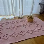 Small Rose Pink Rug - 50x100cm - Knotted Rug