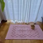 Small Rose Pink Rug - 50x100cm - Knotted Rug