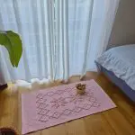 Small Rose Pink Rug - 50x100cm - Knotted Rug